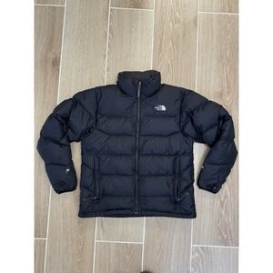 The North Face 550 Down Puffer Jacket Mens Medium Black Full Zip Winter